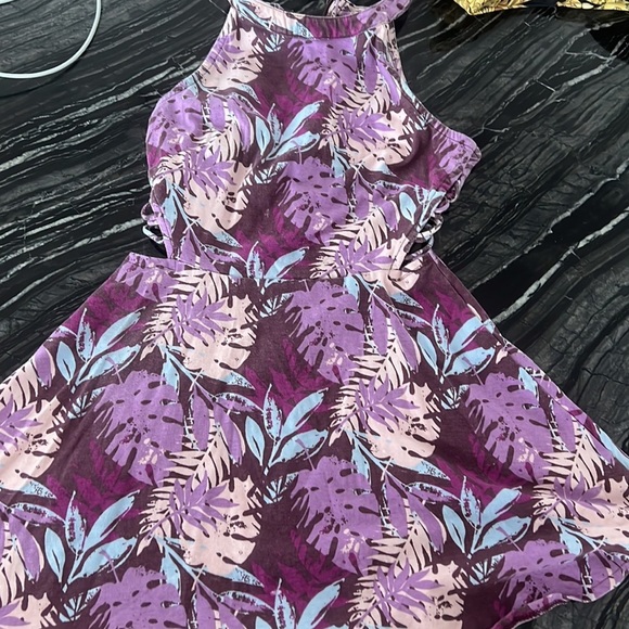 Empyre  Laurel Purple Palm Skater Dress - Picture 8 of 8